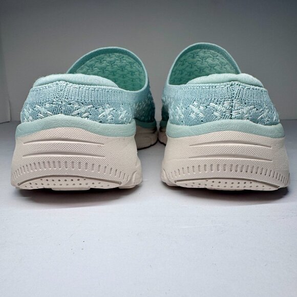 8.5 Wide Fit Skechers Women's Easy Going Rhinestone Knit Mules Glitz Strut Sage - Picture 10 of 16